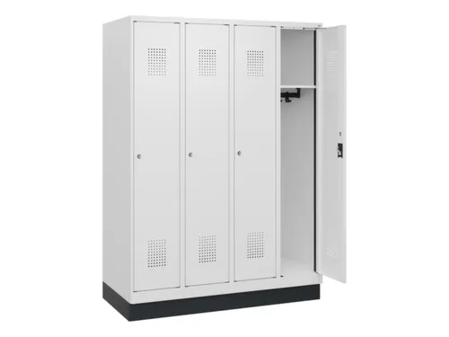 schoollocker,HxBxD 1630x1200x500mm,4vak,vak B 300mm,cil.-slot,sokkel