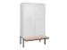 locker voor scheiding van kleding,HxBxD 2120x1200x815mm,4vak
