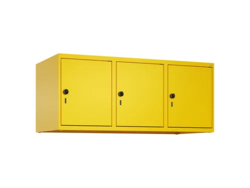 opzetkast,v. locker,3vak.,vak B 400mm,HxBxD 500x1200x500mm