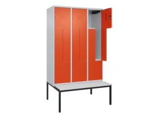 Z-garderobekast,HxBxD 2120x1200x815mm,6vak,vak B 400mm,cil.-slot - 2