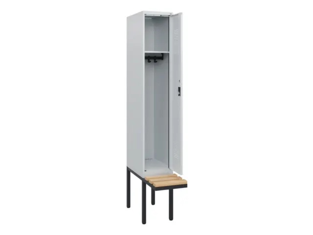 locker met bank,HxBxD 1950x300x815mm,1vak,vak B 300mm,cilinderslot