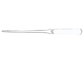 Briefopener MAULslim, vlak RVS-staal, bewerkt heft, smal lemmet van 24 - 1