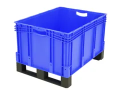 Euronorm Stapelkrat Pp 420x800x600mm 169l Dubbele Bodem Sledepoten