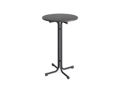 statafel,HxØ 1090x700mm,rond,4voeten wit,blad MDF wit