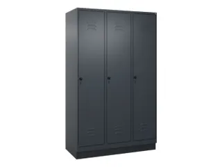 locker,HxBxD 1950x1200x500mm,3vak,vak B 400mm,draaigrendel,sokkel - 1