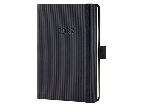 Weekagenda Conceptum A6 2027 (NL/FR/EN/DU) met notitieruimte zwart Har