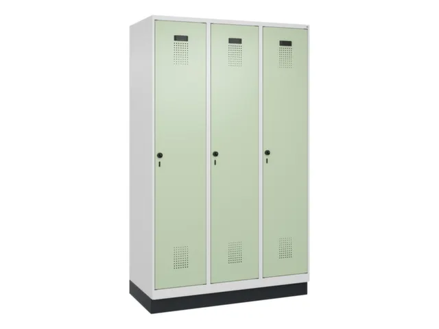 locker voor scheiding van kleding,HxBxD 1950x1200x500mm,3vak