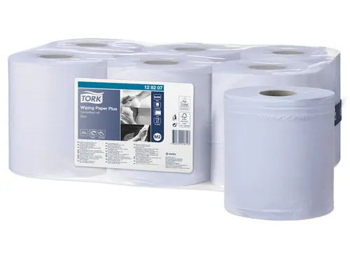Tork 128207 M2 Wiping Plus Poetspapier Advanced 2-laags Blauw 157m