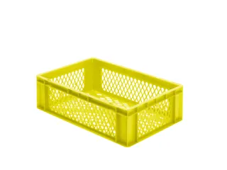 Euronorm-stapelbak 33l 175x600x400mm Wanden/bodem Opengewerkt Geel - 1