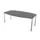 vergadertafel,HxBxD 740x2000x1200mm,vatvormig,MS-donkergrijs