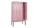 armoire vestiaire noir et blanc,HxlxP 2120x1200x500mm,4compart.