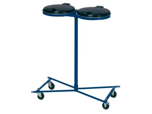 Dubbele Afvalverzamelaars Blauw Verrijdbaar 1020x860x500mm 120 Liter