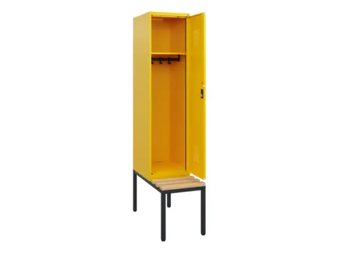 locker met bank,HxBxD 1950x400x815mm,1vak,vak B 400mm,cilinderslot