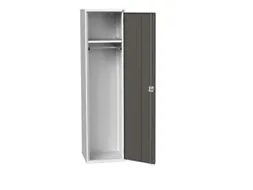 Lockerkast 2000x525x550mm 1 vak, vleugeldeur, RAL7035 + RAL7016