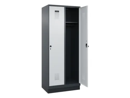 locker,HxBxD 1950x800x500mm,2vak,vak B 400mm,draaigrendel,sokkel