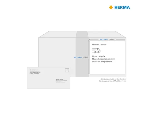 HERMA 4653 Premium Adresetiketten A4 99,1x93,1mm Wit 600 stuks