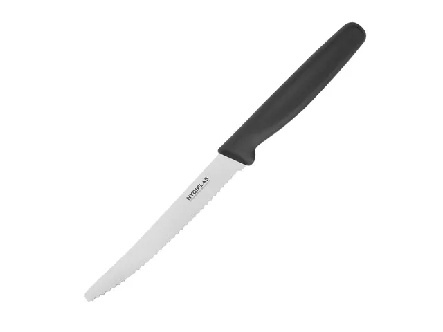 Couteau à tomates Hygiplas dentelé 10cm noir