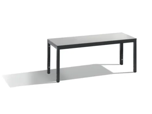 omkleedbank,HxLxD 438x1000x353mm,HPL zilvergrijs,frame staal RAL7021