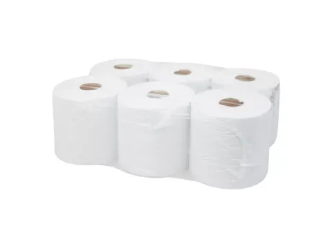 Poetspapier 115275 Midi Recycled Wit 1-Laags 6 rollen