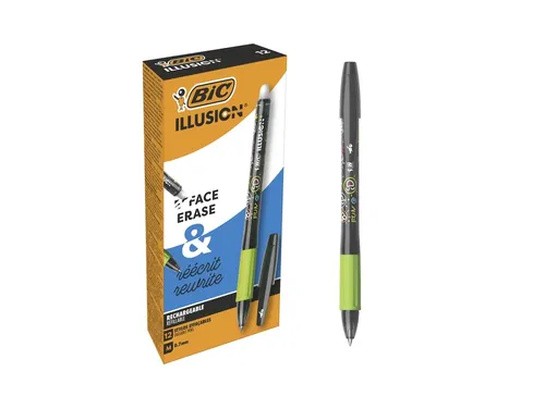 Gelschrijver Bic Gel-ocity illusion medium zwart