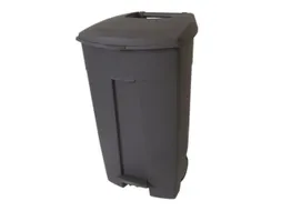 afvalbak,1x120l,HxBxD 890x560x480mm,romp PE grijs,deksel PE grijs