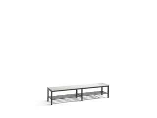 Omkleedbank L 1960Mm Pvc-Zitlatten Schoenenrek Ral7021 - 1
