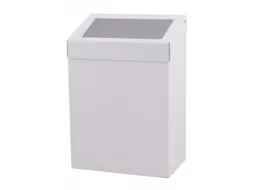 Afvalbak Metaal 20 Liter Gesloten Wit