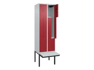 Z-garderobekast,HxBxD 2120x600x815mm,2vak,vak B 300mm,cil.-slot - 2
