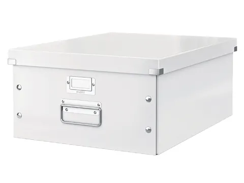 Opbergbox Click & Store 369x200x482mm Wit 85% gerecycled karton