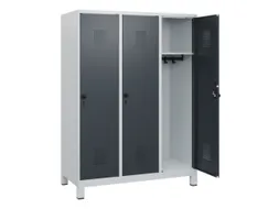 schoollocker,HxBxD 1630x1200x500mm,3vak,vak B 400mm,draaigrendel