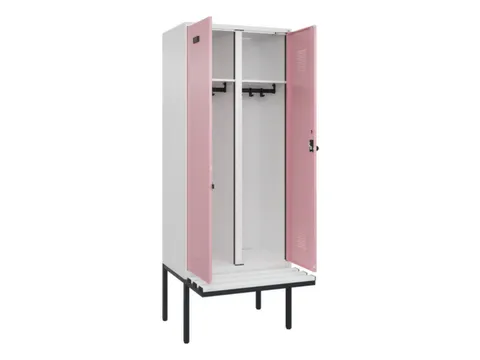 locker met bank,voor scheiding van kleding,HxBxD 2120x800x815mm,2vak