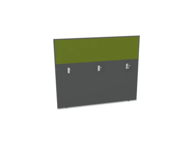 baliepaneel bureau aanbouw achter MS-donkergrijs BN7048-groen 1400mm