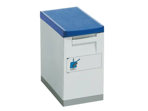 Afvalbak afvalverzamelaar 15 liter 355x200x300mm ombouw/deksel blauw