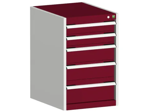 ladekast HxBxD 800x525x525mm 5laden romp RAL7035 front RAL3004
