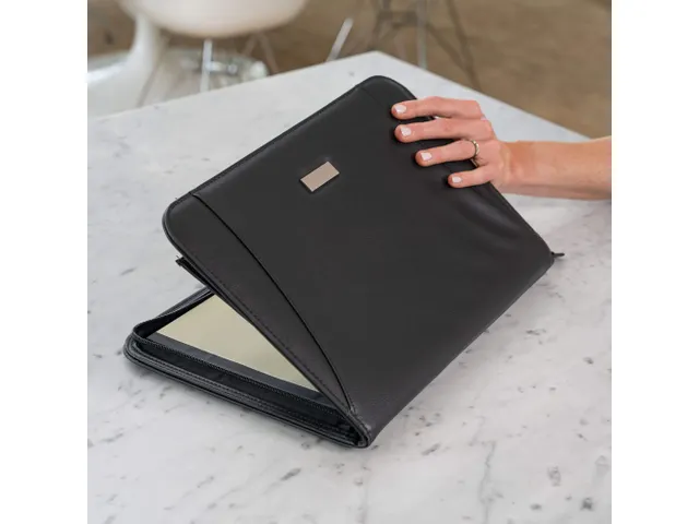 Schrijfmap Rillstab RI98444 Excellent de luxe A4 lederlook zwart