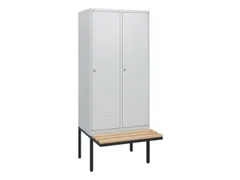 locker met bank,HxBxD 1950x800x815mm,2vak,vak B 400mm,cil.-slot