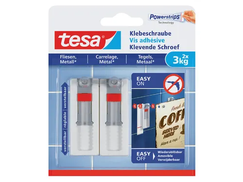 Klevende schroef Tesa tegels en metaal verstelbaar 3kg
