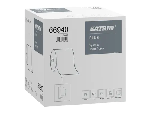 Toiletpapier Katrin Plus systeemrol 2-laags 96m wit 66940