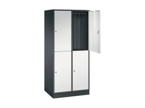 grootvolume garderobekast,RAL 7021/RAL 7035,HxBxD 1950x820x600mm