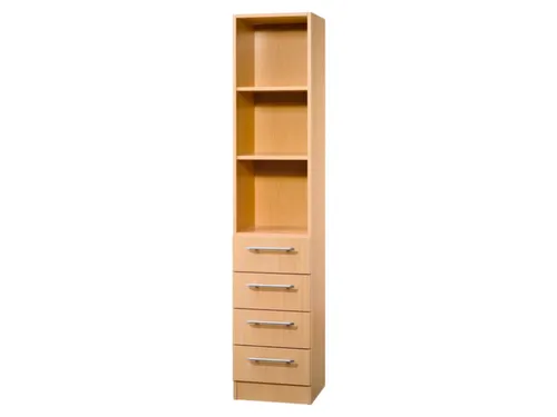 combikast,HxBxD 2004x406x420mm,3ordnerhoogte stelling,4lade(n)