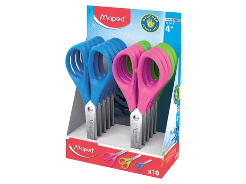 Schaar Maped Essentials 13cm links display à 10 stuks assorti