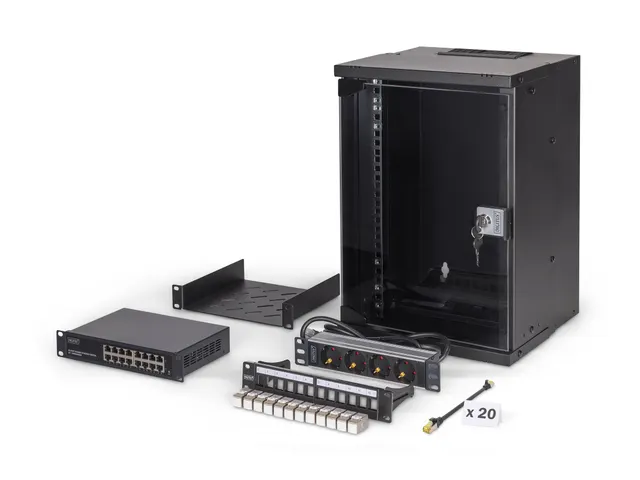 Digitus DN-49103-SET rack 9U Wandrek Serverkast Zwart