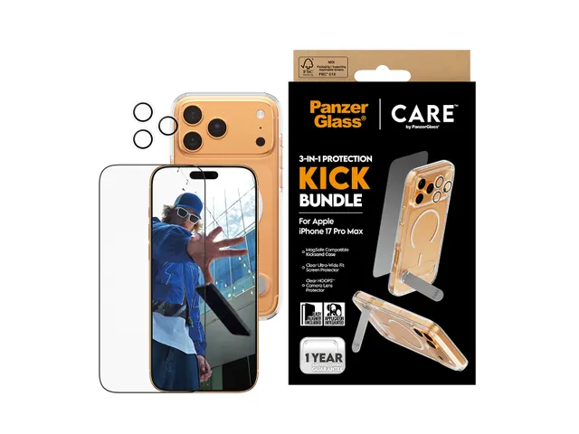 PanzerGlass | CARE by 3-in-1 Feature Kick Bundle iPhone 17 Pro M