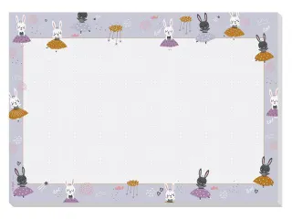 Bureauonderlegger Sigel Bunny Ballerinas A3 30 vel 80gr - 1