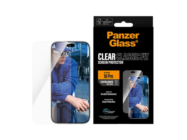PanzerGlass Screen Protector iPhone 18 Pro | Classic fit w. EasyAli