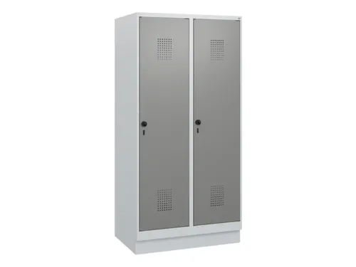 schoollocker,HxBxD 1630x800x500mm,2vak,vak B 400mm,draaigrendel,sokkel