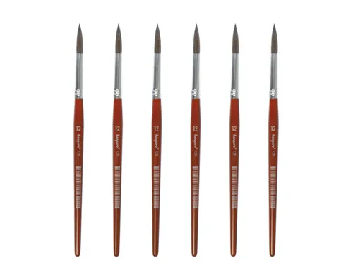 Penseel Kangaro Serie 120 rond Nr. 12 geitenhaar doos 6 stuks