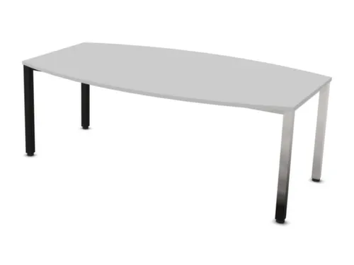vergadertafel,HxBxD 740x2000x1200mm,vatvormig,MP-lichtgrijs