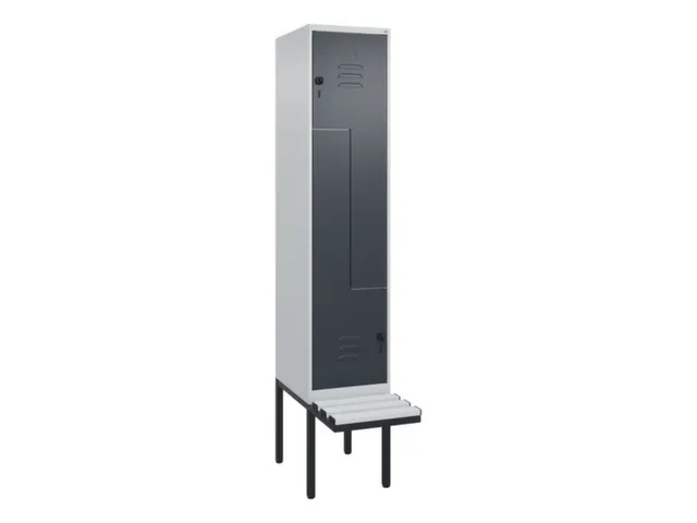 Z-garderobekast,HxBxD 2120x400x815mm,2vak,vak B 400mm,draaigrendel