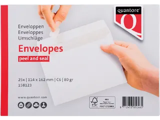 Envelop Quantore Bank C6 114x162mm 80gr Wit zelfklevend - 3